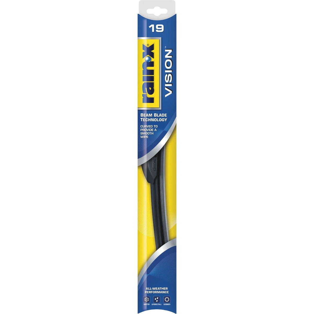 Vision 19 Inch Windshield Wiper Blade With Beam Design And J-hook Adapter