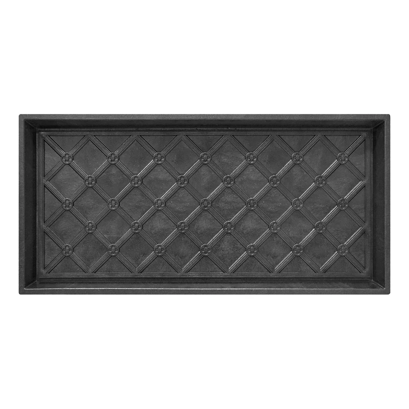 Manor Lattice Boot Tray, Black, 17 X 35-inches, Eco-friendly Design