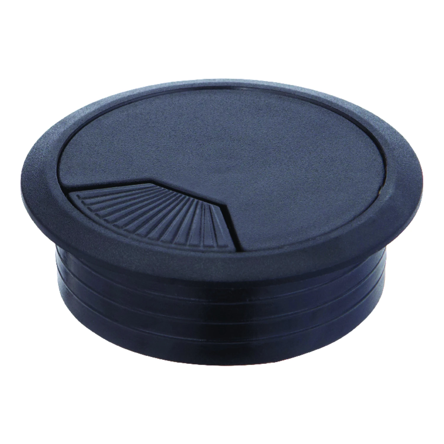 2-3/8 In. Black Computer Grommet For Cable Management, Fits 2-3/8 In. Cutout, 1 Pk
