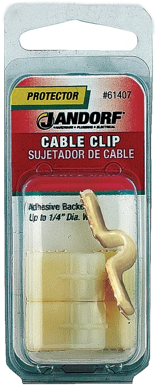1/4 In. Diameter X 1.38 In. Length Natural Nylon Cable Clip - Double Press