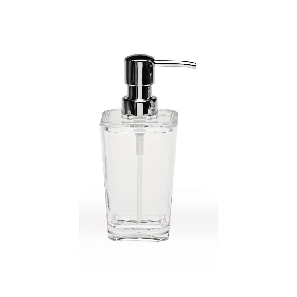 Optiks Bathroom Lotion/Soap Dispenser, Clear Acrylic
