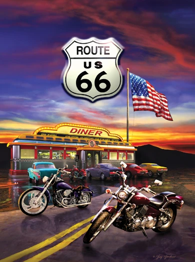 Route 66 Diner 1000-piece Jigsaw Puzzle By Sunsout Inc. - 20" X 27"