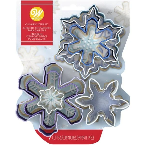7-piece Metal Snowflake Cookie Cutter Set For Holiday Baking
