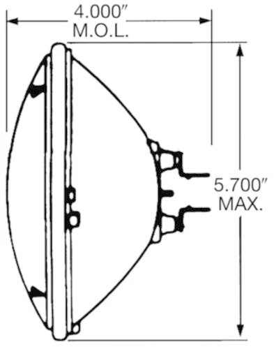 Wagner H5006 Sealed Beam Head Lamp for Nissan/Datsun
