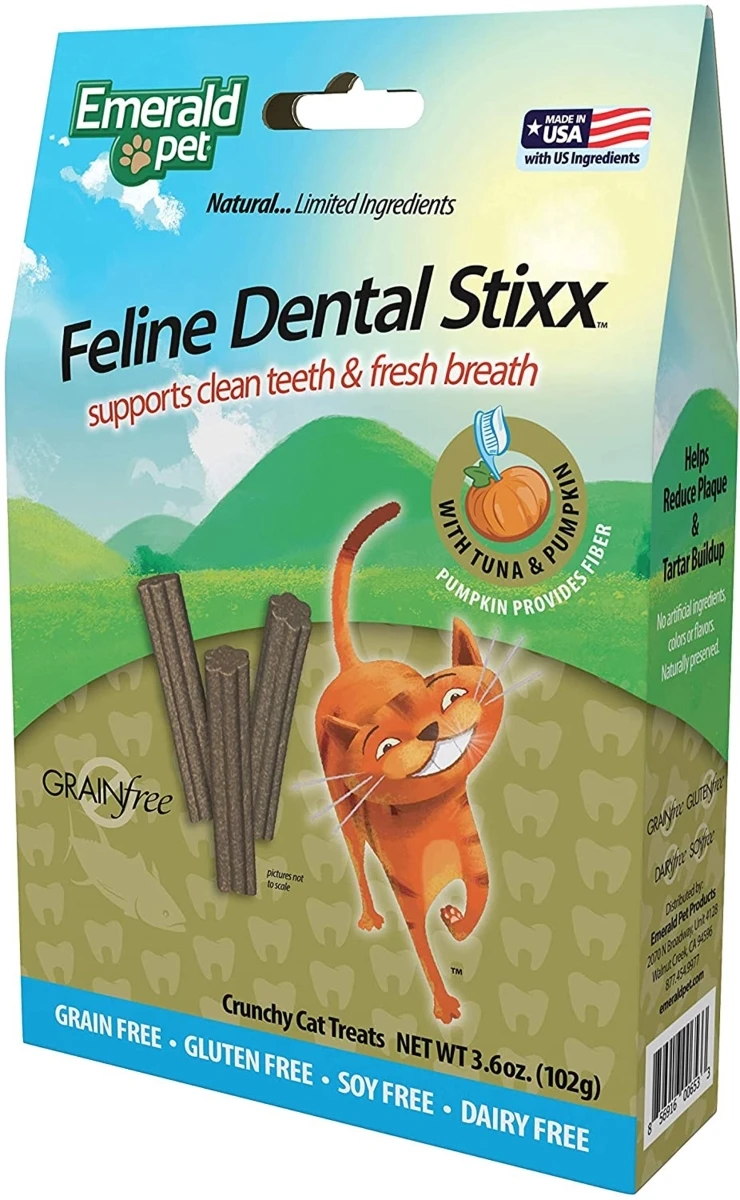 Tuna Dental Stixx Cat Treats, 3.6 Oz. - Wholly Fish Flavor