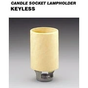 Leviton 9800 Medium Base Candle Socket Lampholder One-piece Keyless - Brown