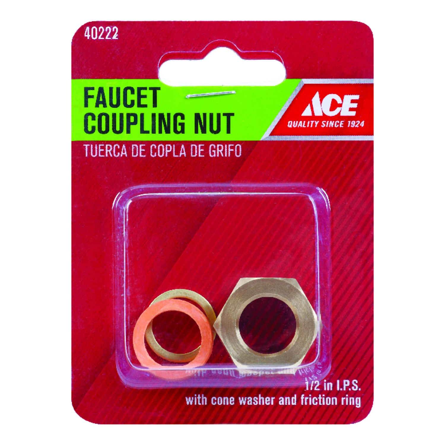 Brass Faucet Coupling Nut 1/2 In. Diameter For Leak Prevention