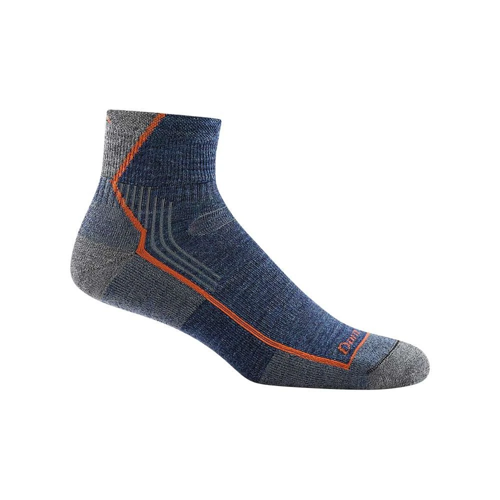 Men's Hiker 1/4 Cushion Socks - Large Size - Dusk Denim Color