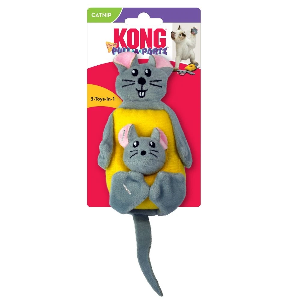 Pull-a-partz Cheezy Catnip Toy - 3-in-1 Interactive Fun For Cats