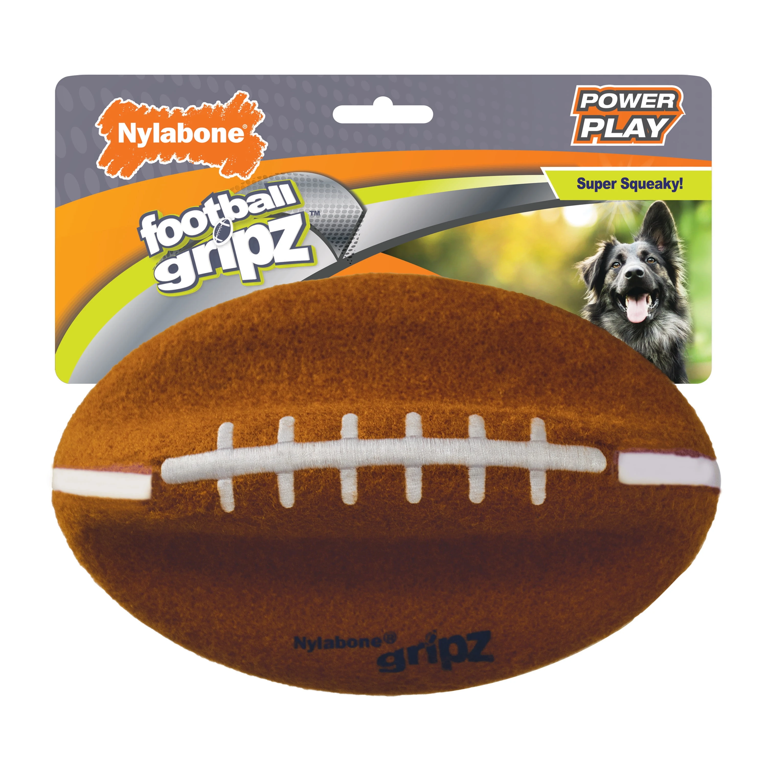 Nylabone Power Play Gripz Football Dog Toy, Large