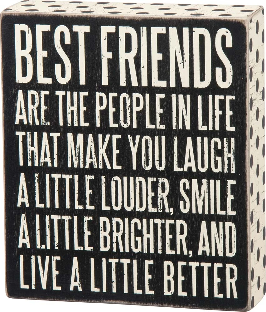 Best Friends Box Sign - Inspirational Home Decor