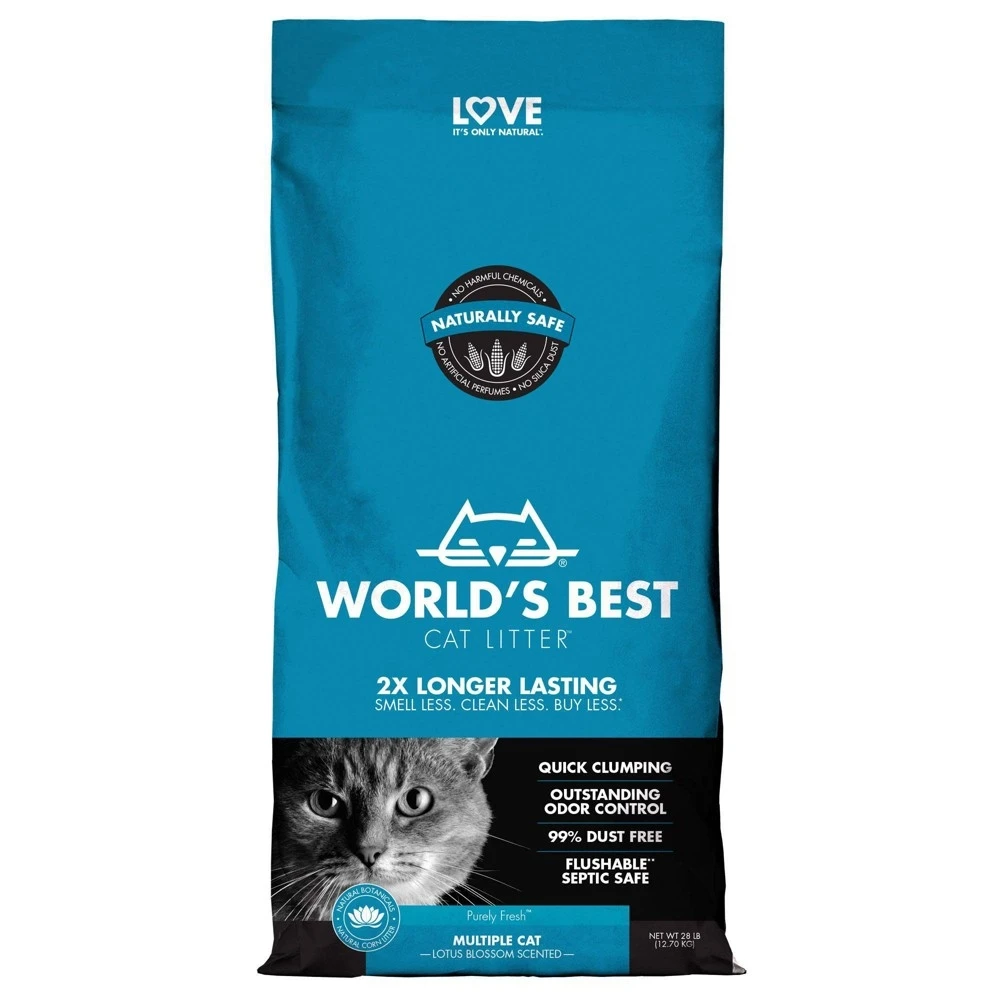 Cat Litter Clumping Lotus Blossom Scented Multi-cat Formula, 28 Pounds