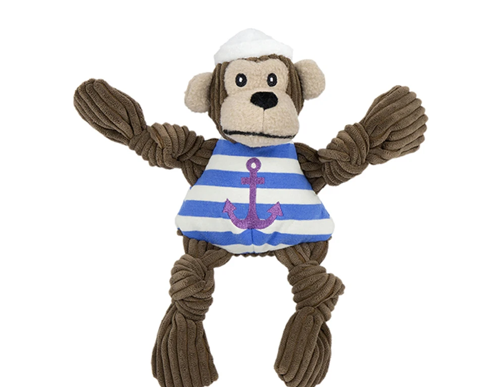 Sailor Chimp Knottie Plush Squeaky Dog Toy Small 30692