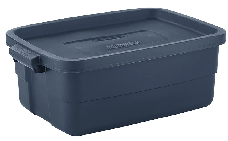 Roughneck Storage Tote, Dark Indigo Metallic, 10-Gallons