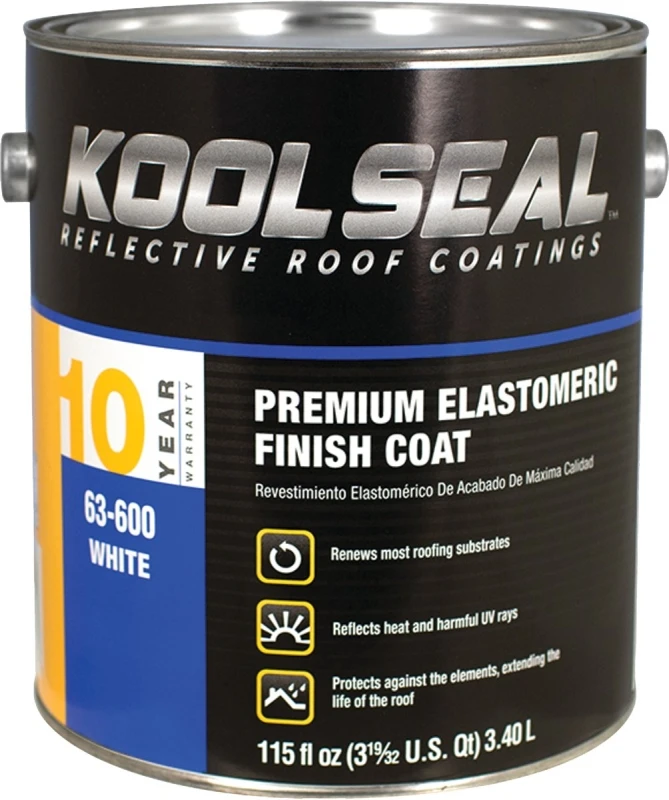 White Premium Elastomeric Roof Coating, 0.9 Gal.
