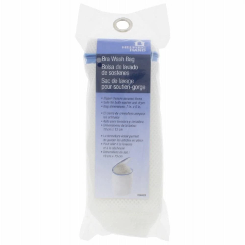 Mesh Bra Laundry Bag, White, 7 x 5-In.