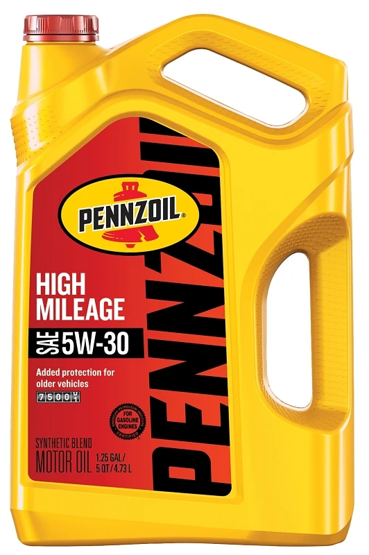 Motor Oil, High Mileage, 5W-30, 5 Qts.