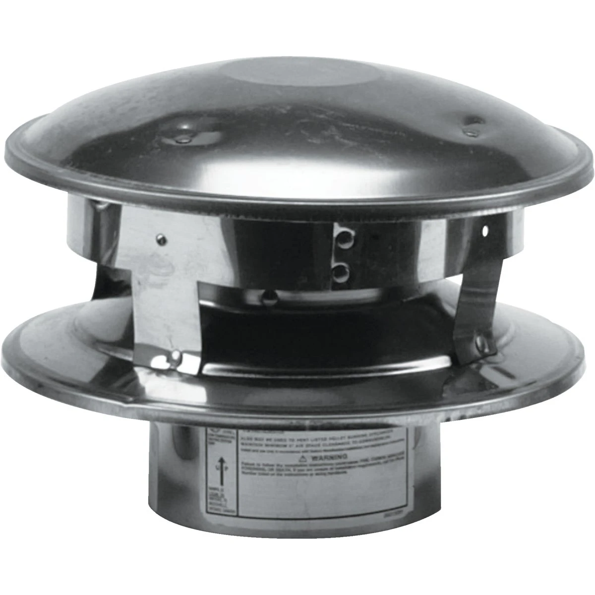 VP Pellet Pipe 3-Inch Vertical Round Top Termination Cap