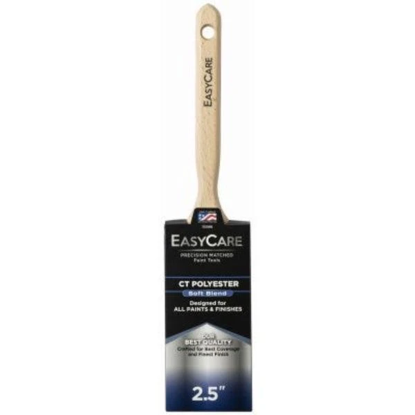 2-1/2 Inch Flat Sash Paint Brush With Wood Handle And Stainless Steel Ferrule