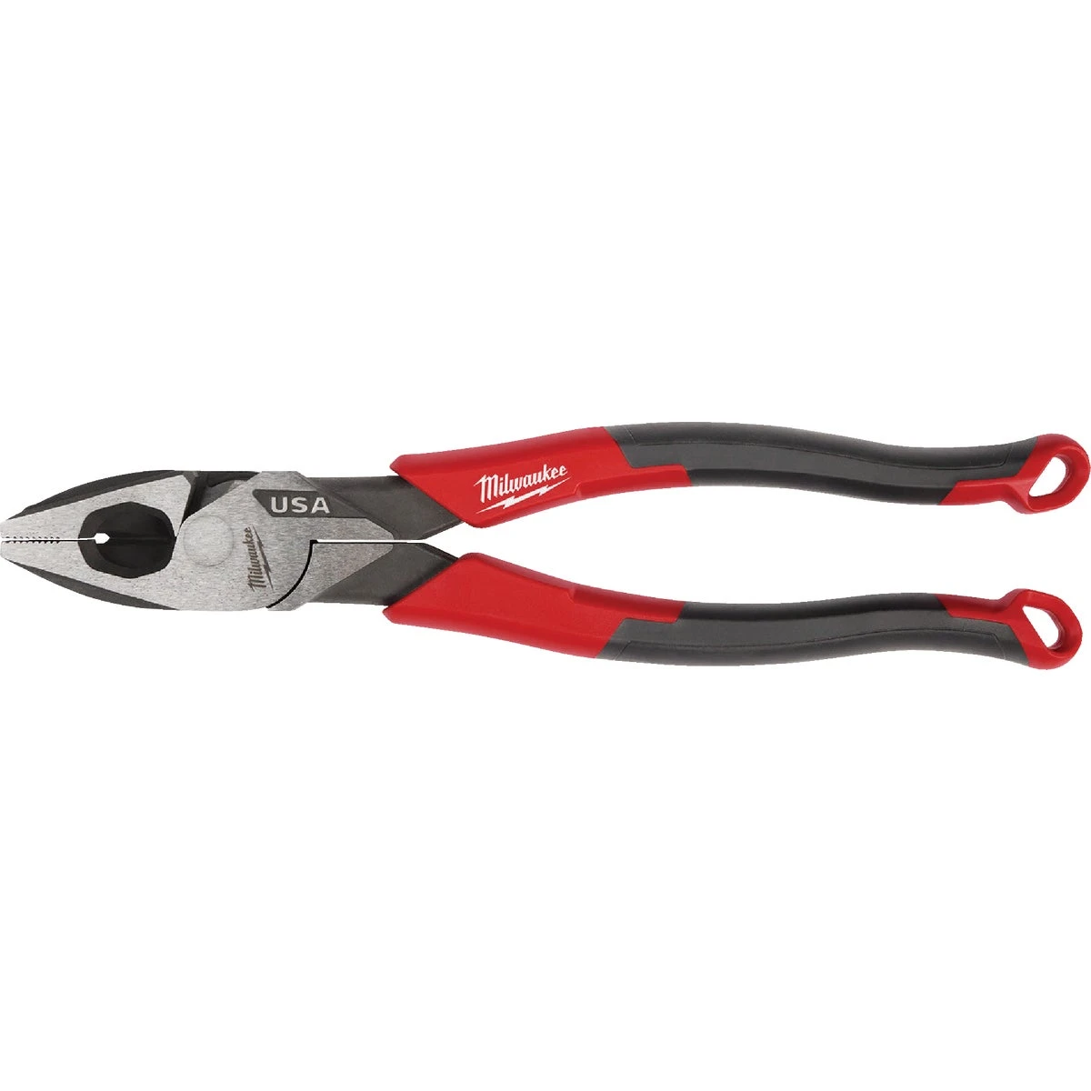 9 In. Comfort Grip Linesman Pliers With Reaming Head And Fish Tape Puller