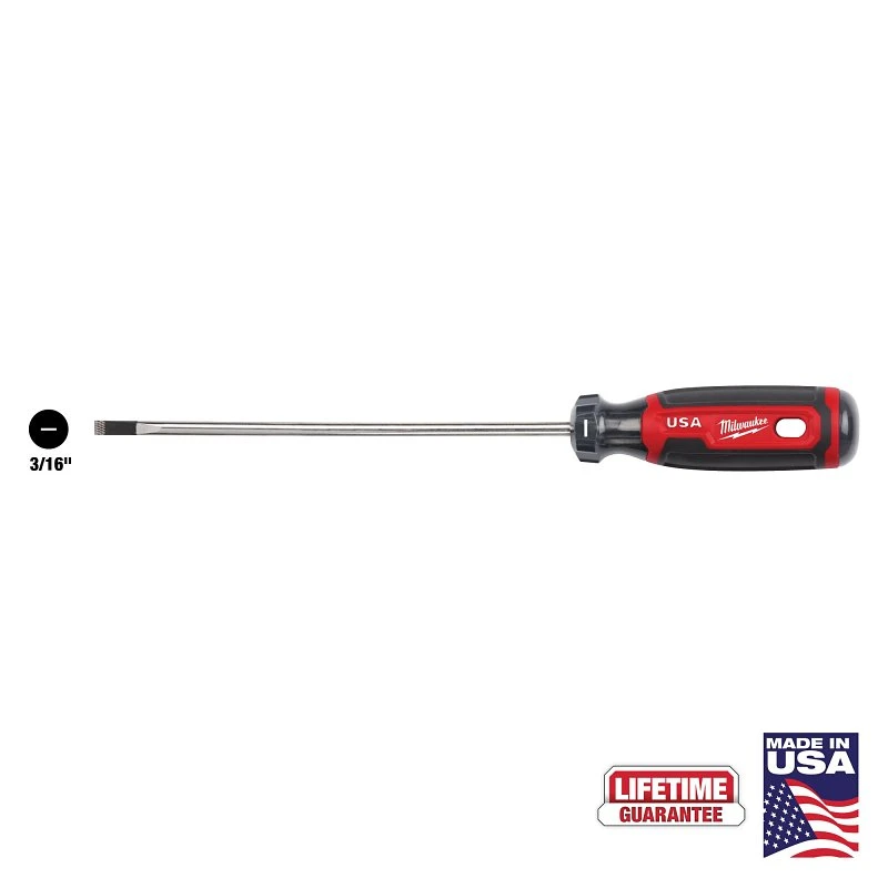 3/16 In. X 6 In. Cushion Grip Cabinet Tip Screwdriver Mt212 (usa) - 1 Pk