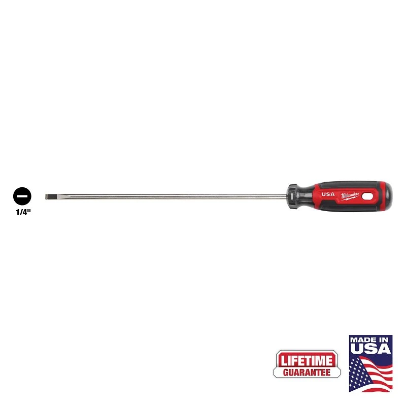 Mt214 1/4 In. X 10 In. Cushion Grip Cabinet Tip Screwdriver - Usa Made