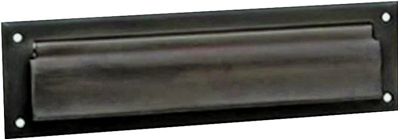 Mail Slot With Magazine Open Back Plate, Aged Bronze, 2 x 11-In.