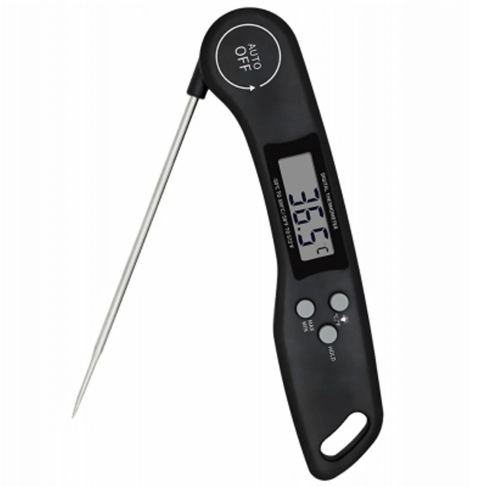 Mr. BAR-B-Q 40317Y Foldable Quick Read Thermometer, -4 to 518 deg F, Stainless Steel Probe Material
