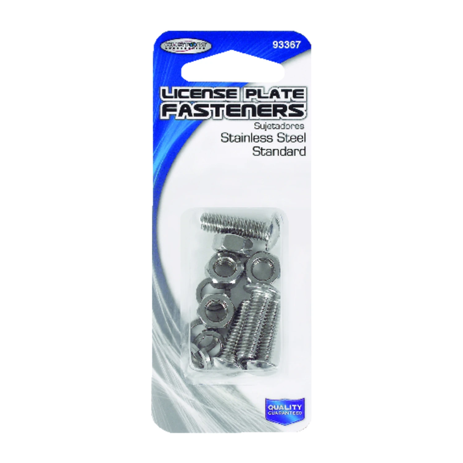 License Plate Fastener, Stainless Steel, 4-Pk.