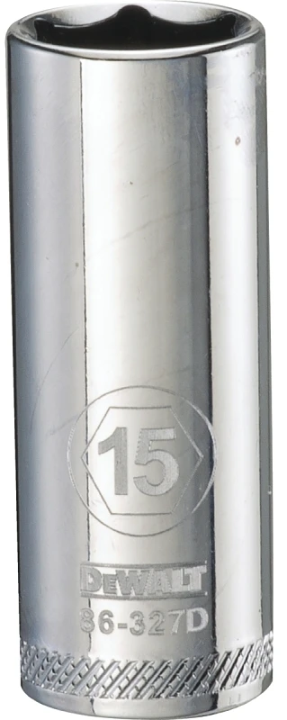 Metric Deep Socket, 6-Point, 3/8 In. Drive, 15mm