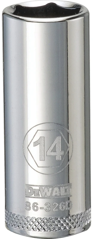 Metric Deep Socket, 6-Point, 3/8 In. Drive, 14mm