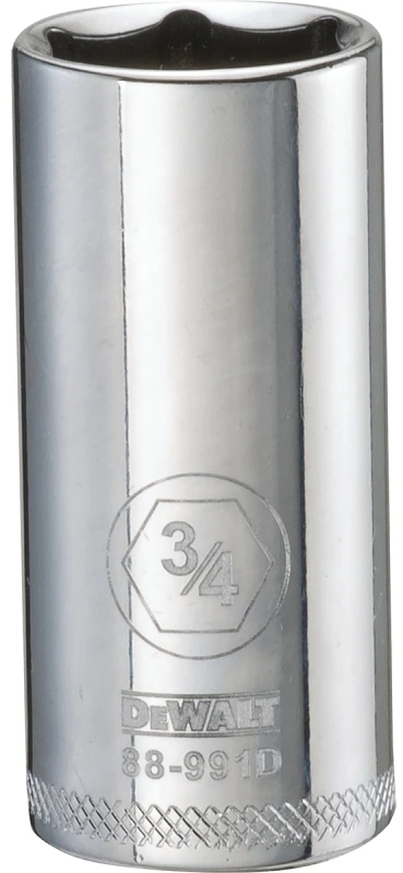 SAE Socket, Deep, 6-Point, 3/4 In., 3/8 In. Drive