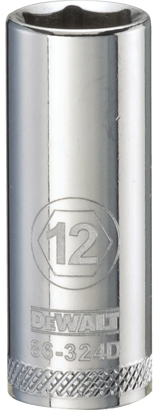 Metric Deep Socket, 6-Point, 3/8 In. Drive, 12mm