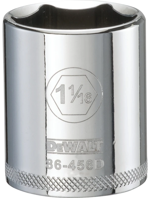 DeWalt DWMT86456OSP SAE Socket, Shallow, 6-Point, 1-1/16 In., 1/2 In. Drive