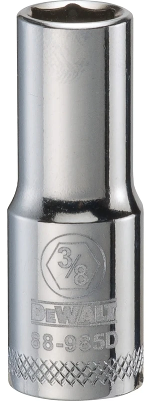SAE Socket, Deep, 6-Point, 3/8 In., 3/8 In. Drive