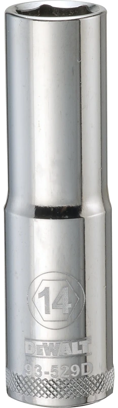 Metric Deep Socket, 6-Point, 1/2 In. Drive, 14mm