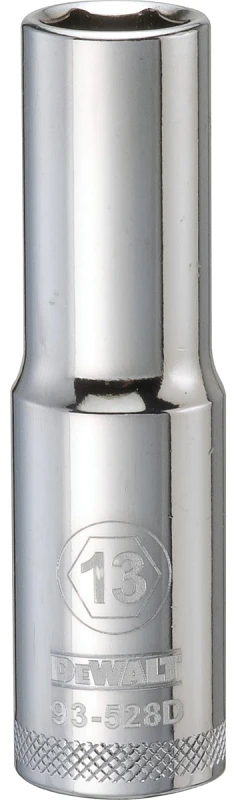 Metric Deep Socket, 6-Point, 1/2 In. Drive, 13mm