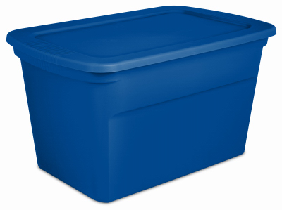 Storage Tote, Blue Marine, 30-Gallons
