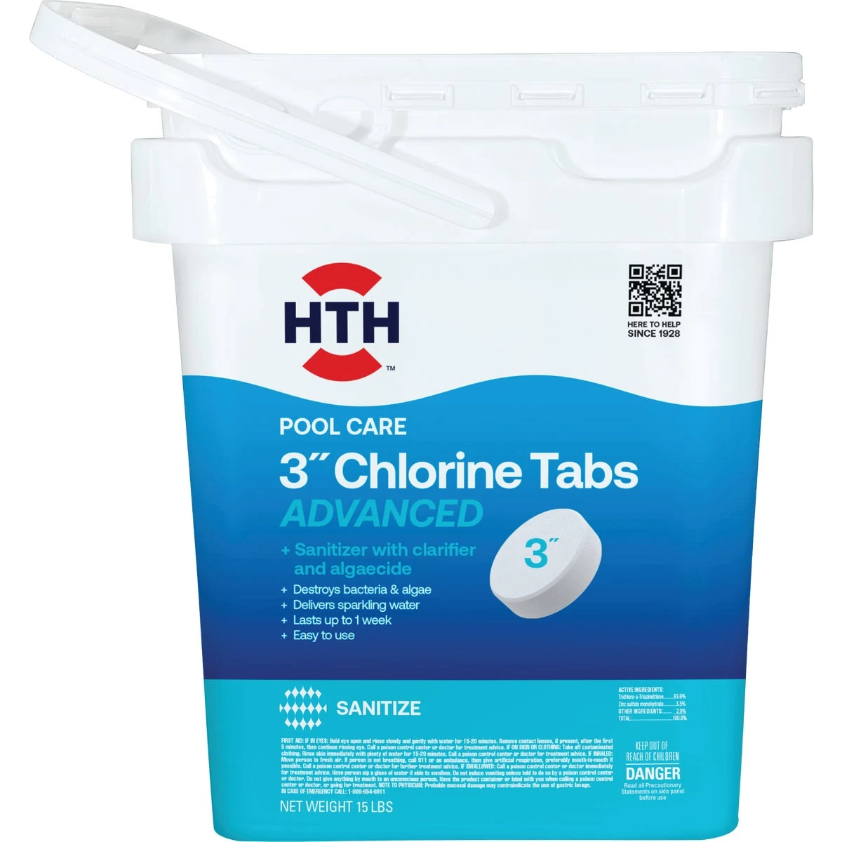 Pool Care 3 Chlorine Tabs Advanced, 15 Lbs