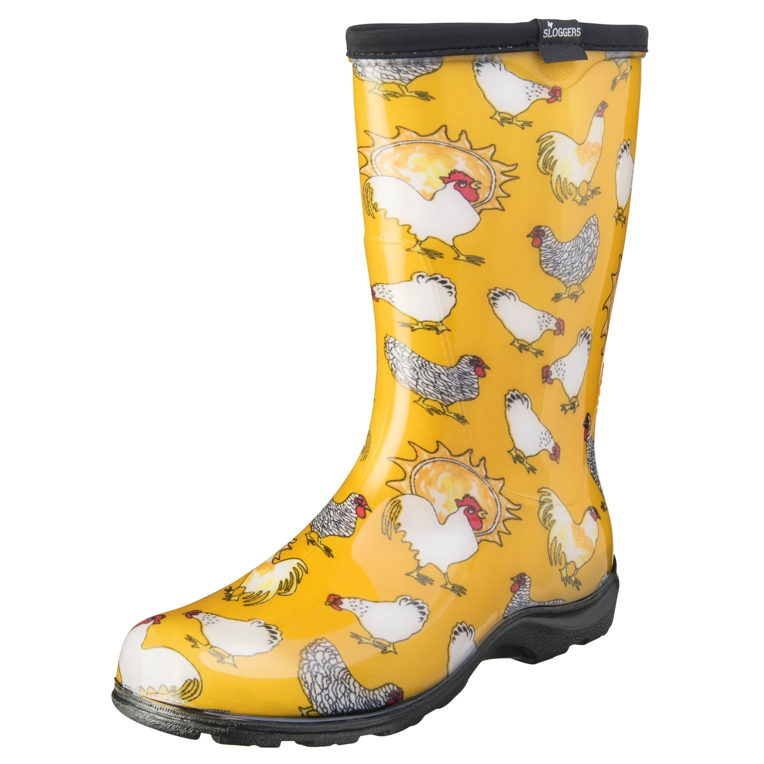 Rain & Garden Boots, Chicken Daffodil Yellow, Women's Size 8
