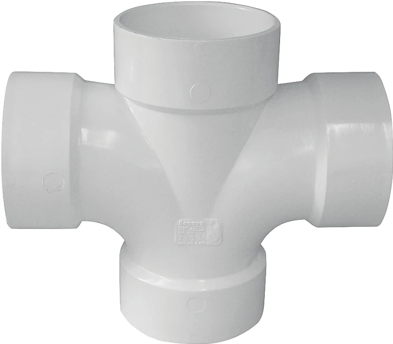 Pvc Dwv Double Sanitary Tee 2 X 2 X 1-1/2 Inch Hub Connection
