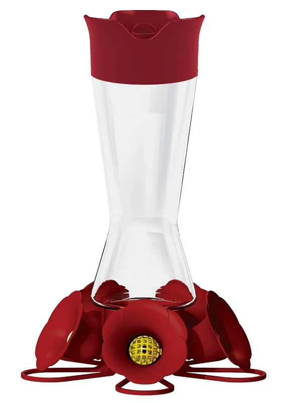 204cp-4 Popular Pinch Waist Glass Hummingbird Feeder With 5 Ports
