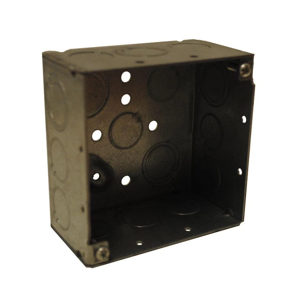 4 in. Square Deep Welded Box - Silver (5-Pack)