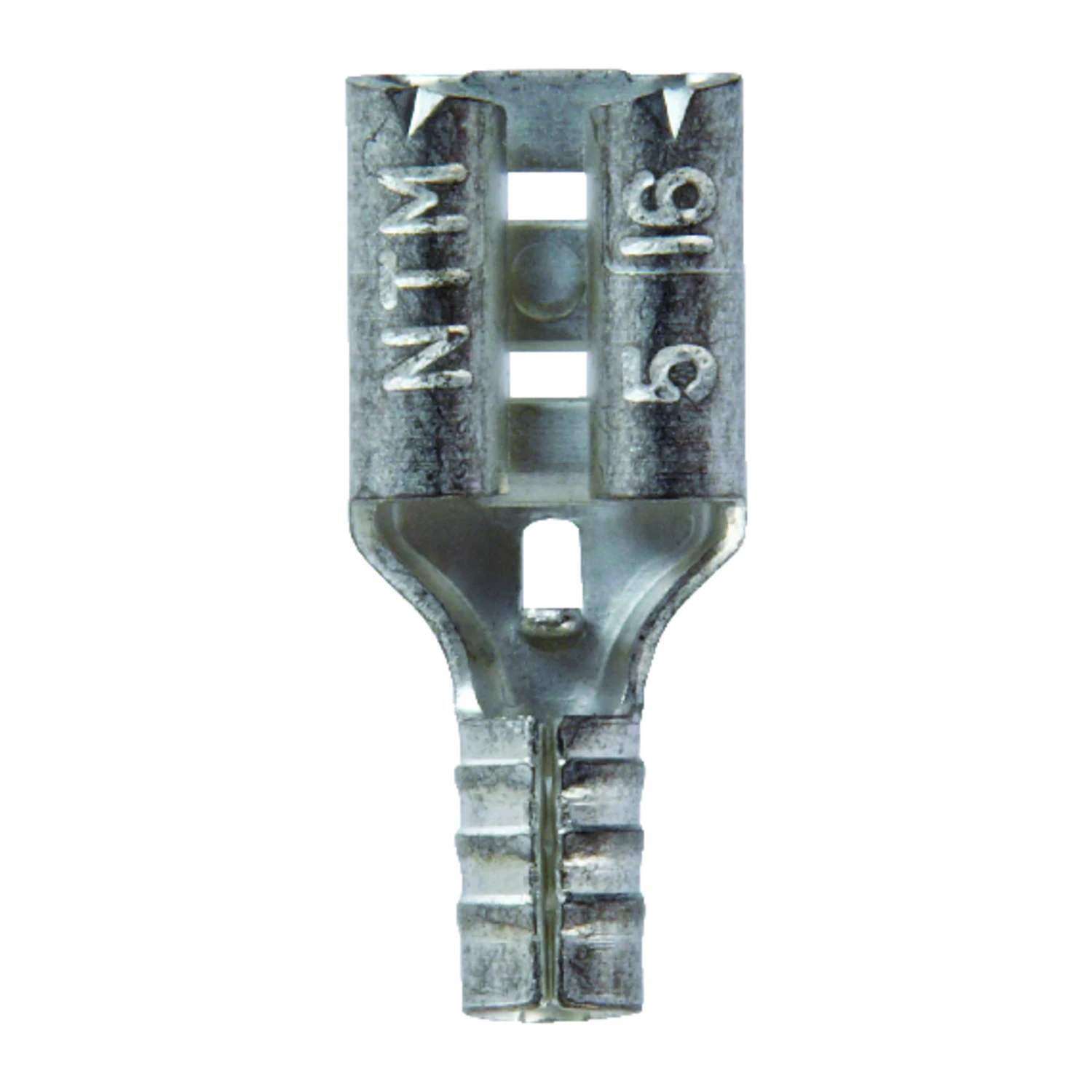 22-18 Ga. Uninsulated Wire Female Disconnect Terminals, Silver, 5 Pk, Model 60943