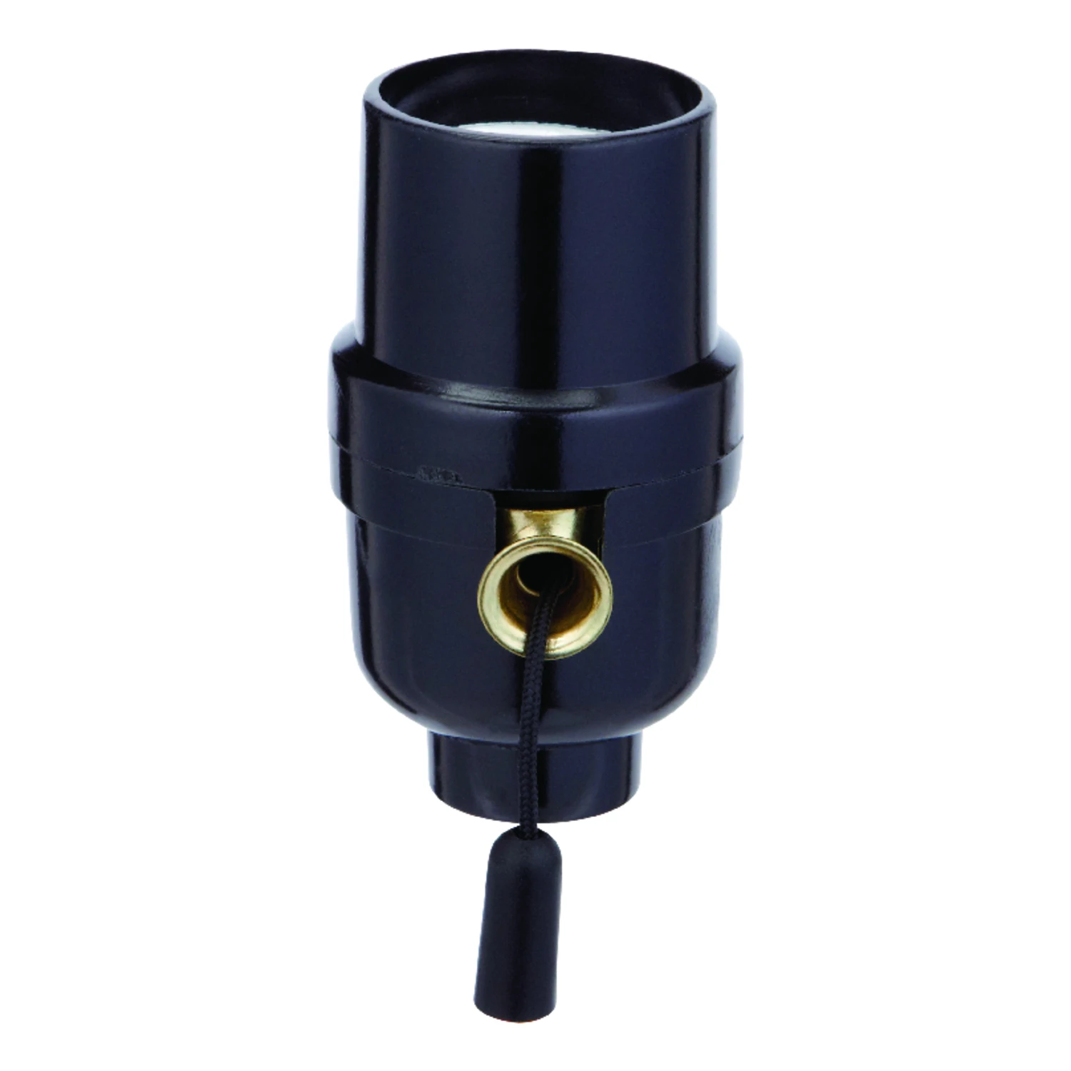 Phenolic Medium Base Pull Chain Socket 3-way, 250w 250v, Model 60532, 1 Pk