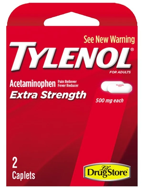 Lil Drugstore Extra Strength Acetaminophen 4 Ct, 500mg Caplets, Model 97472p