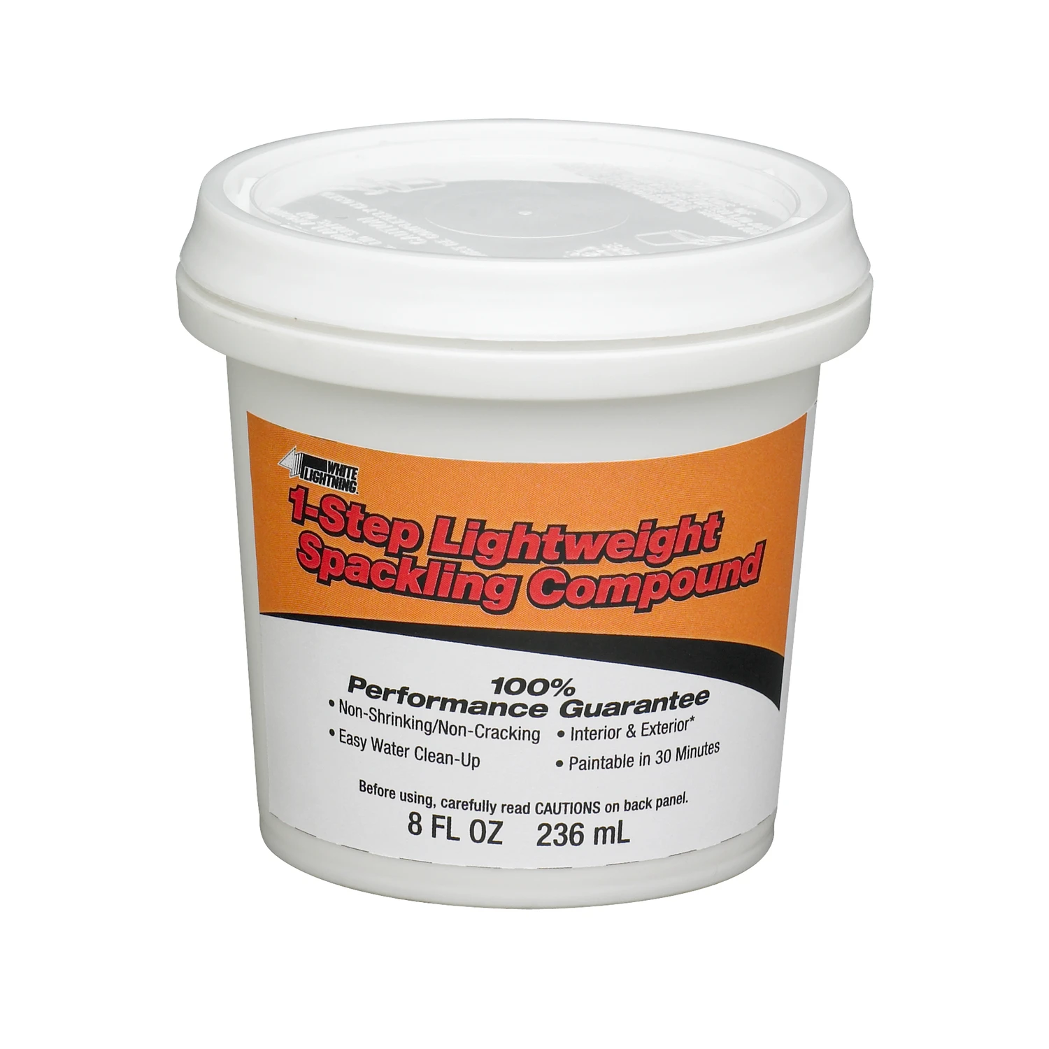 Ready To Use Lightweight Spackling Compound 8 Oz - Ideal For Repairs
