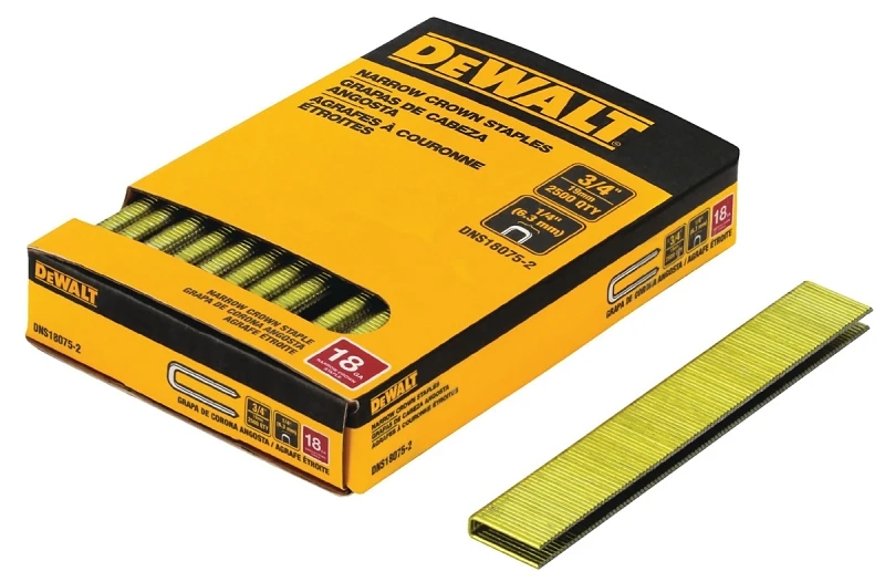 1/4 In. X 3/4 In. 18-gauge Crown Staples (2500 Pk) - Coated, Adhesive Collated