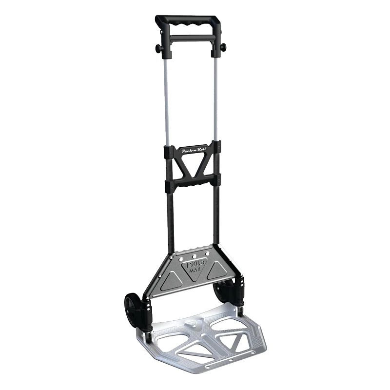 150 Lb Collapsible Folding Cart With Steel Toe Plate And Wobble-free Support