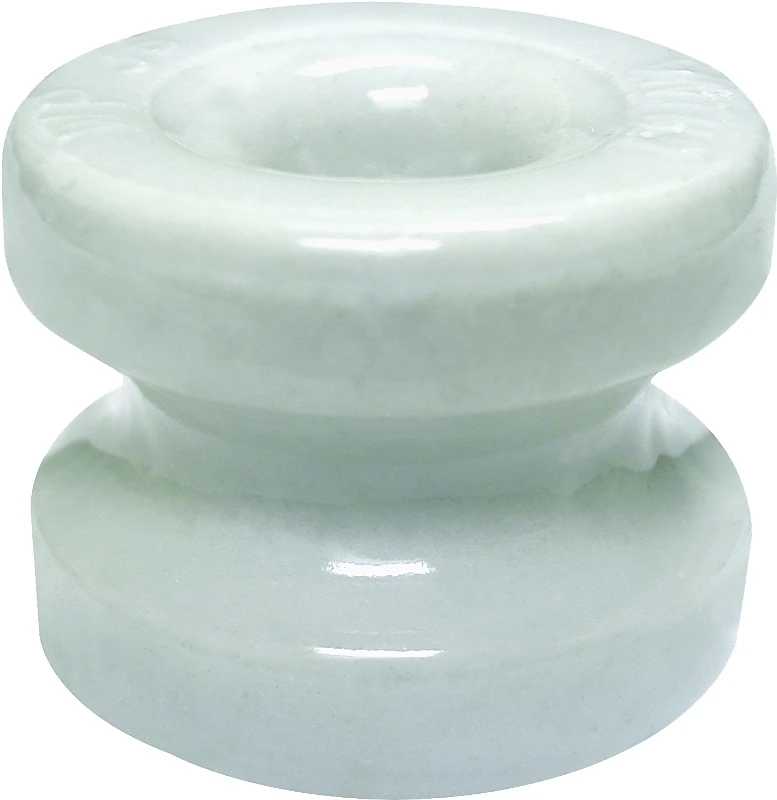 Wp36 Large Corner Post Ceramic Insulators, 10 Pk With Washers, 1-3/4 In Diameter, White